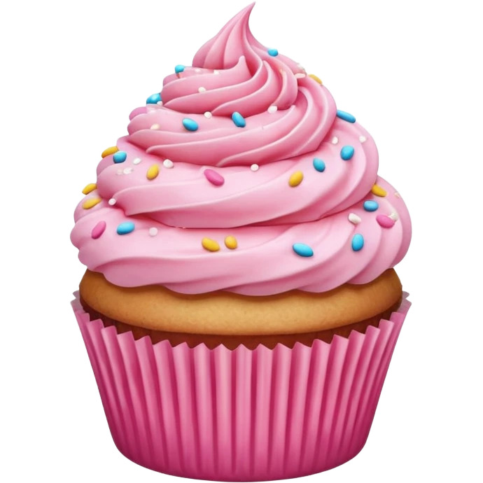 Cupcake with pink icing emoji