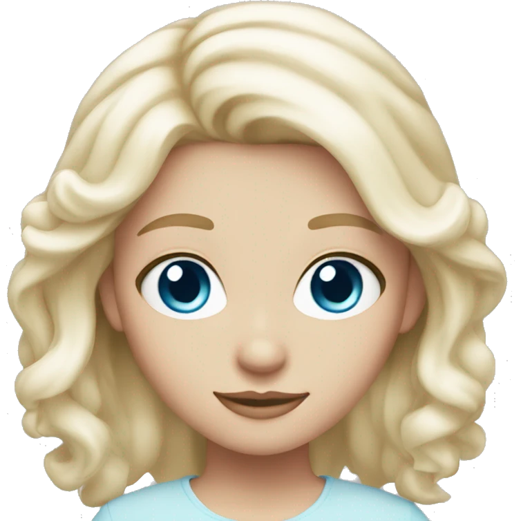 light pink  magic blonde girl white skin blue eyes  emoji