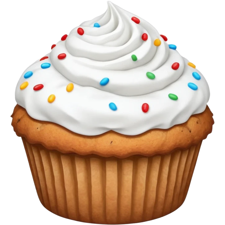 white coloured muffin with white topping emoji