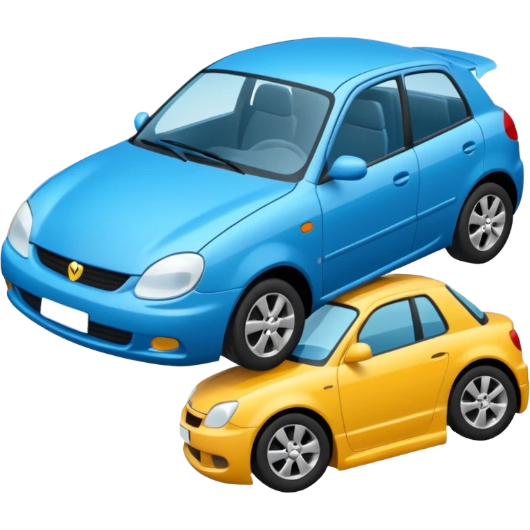 voiture bleue  accidentée emoji