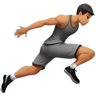 A person performing a parkour move, leaping between buildings or scaling a wall with agility and precision. The scene captures dynamic motion, showcasing strength, flexibility, and the thrill of urban acrobatics against an urban cityscape backdrop. emoji