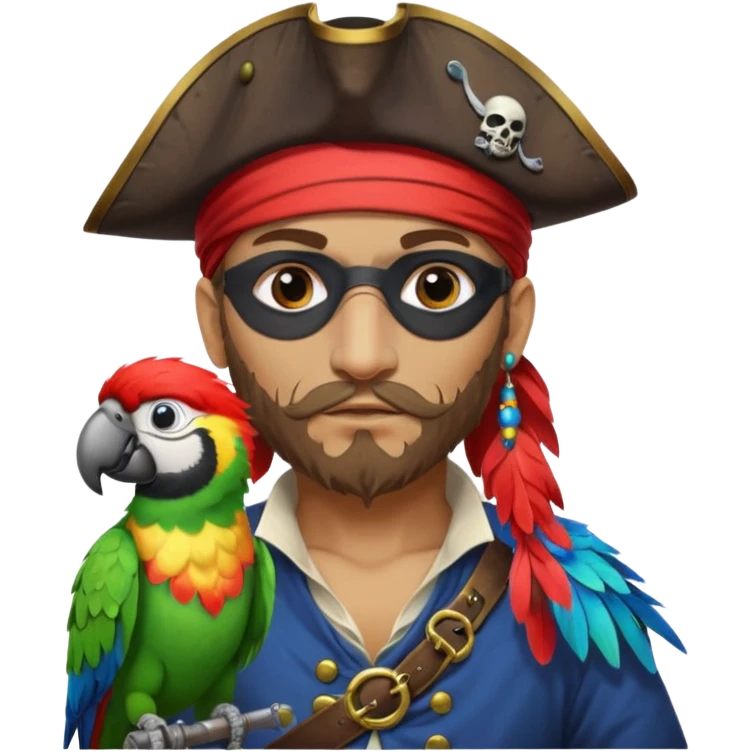 pirate and parrot emoji