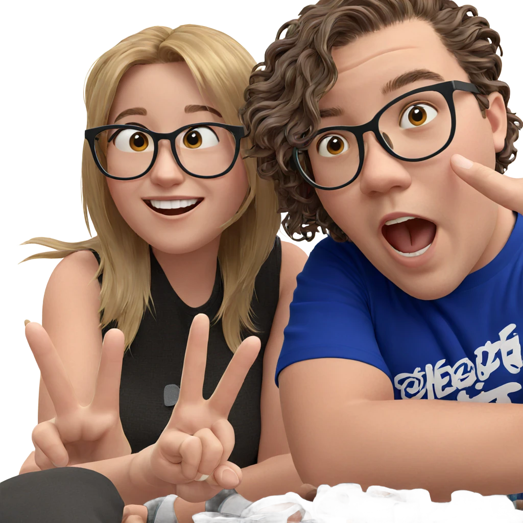 friends enjoying a fun moment emoji
