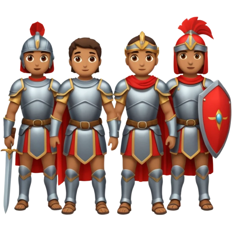  cartagines grupo de 4 cuerpo completo emoji