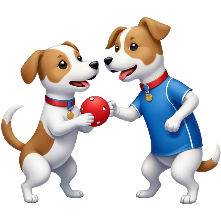 Dogs playing pickleball emoji
