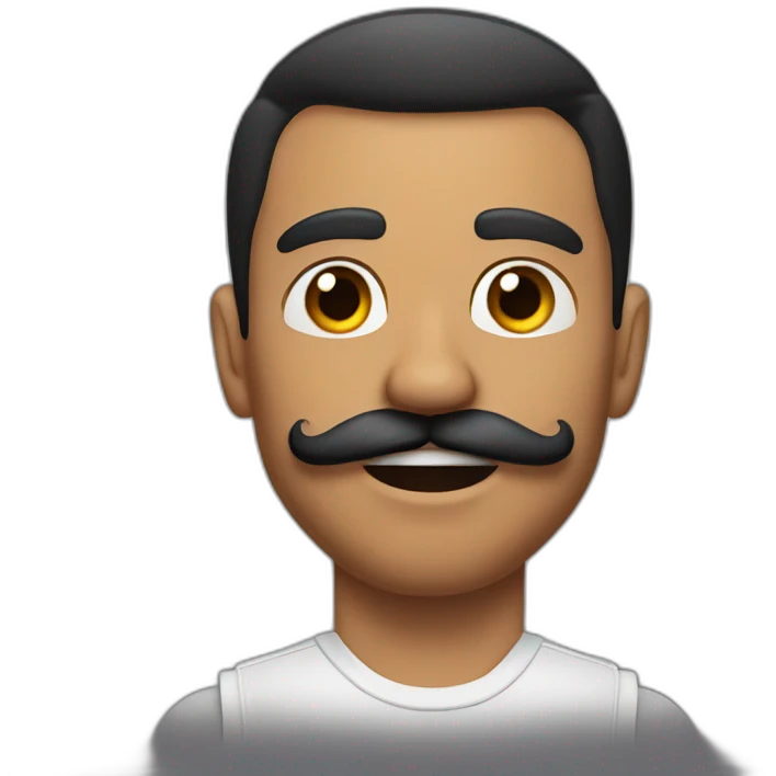 Muscles mustache expressive Cuban man emoji