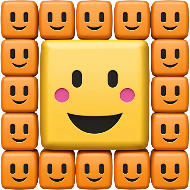 Numberblock 32 is a character made out of 32 blocks in a rectangle and 30 are yellow 2 are orange emoji