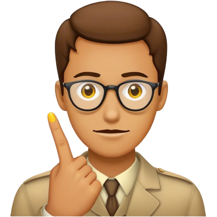 courser yellow finger emoji