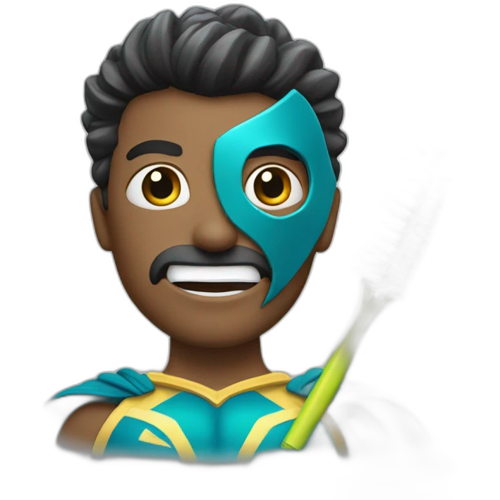 Brosse à dents superhero emoji