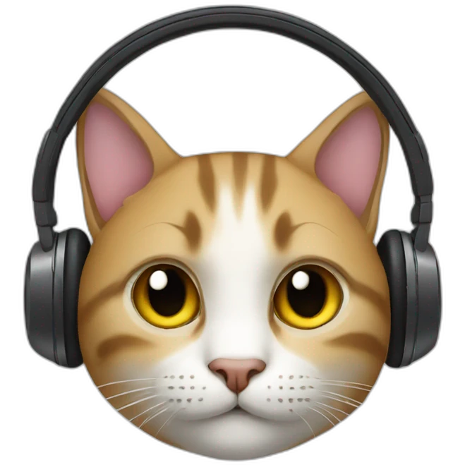 Cat headphone emoji