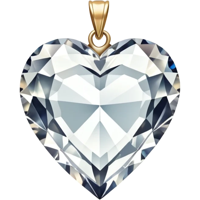 Romantic vintage Crystal heart pendant emoji