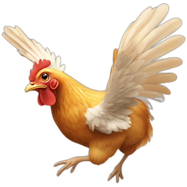 chicken flying emoji