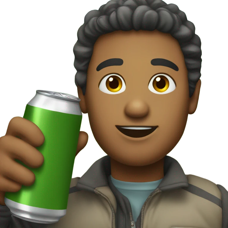 Outside drinking beer emoji