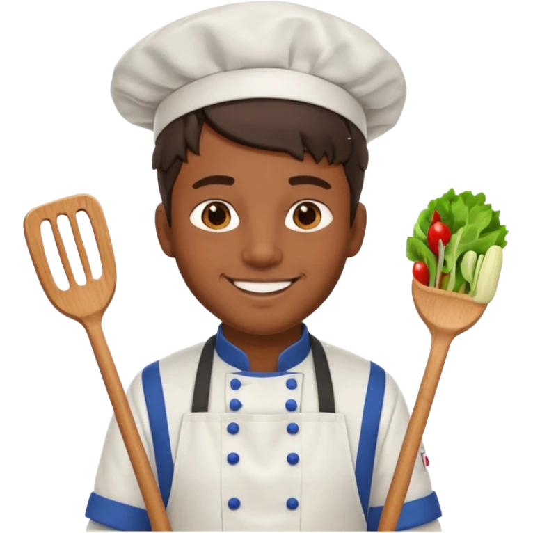 King Hockey player with chef apron emoji