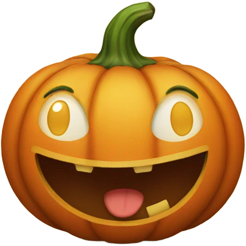 happy pumpkin emoji
