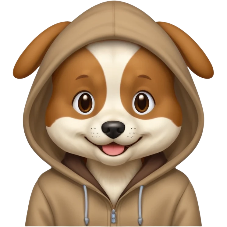 Dog wearing a hoodie  emoji