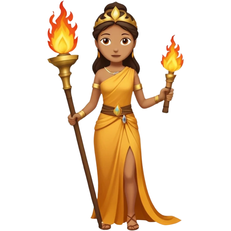 Ancient Torch Bearer woman emoji