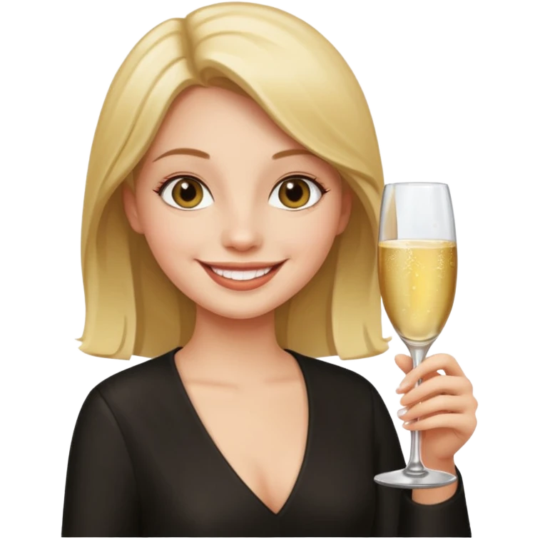 girl with Champagne glass emoji