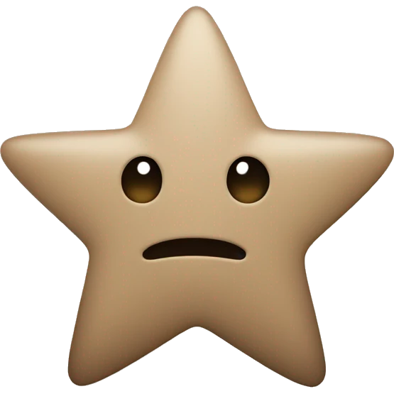 Star without face and with colour dark beige emoji