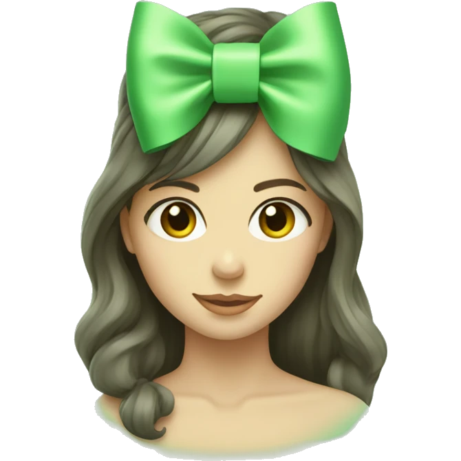 Light green bow on light green bow emoji