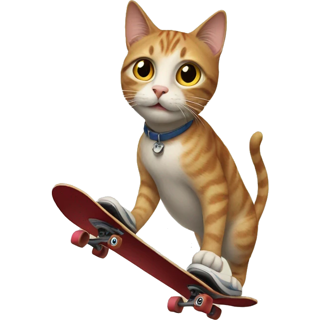 Cat riding a skateboard  emoji