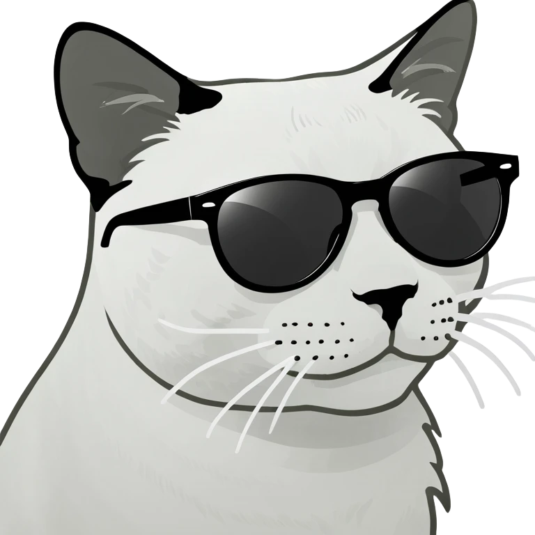 Cat with sunglasses emoji