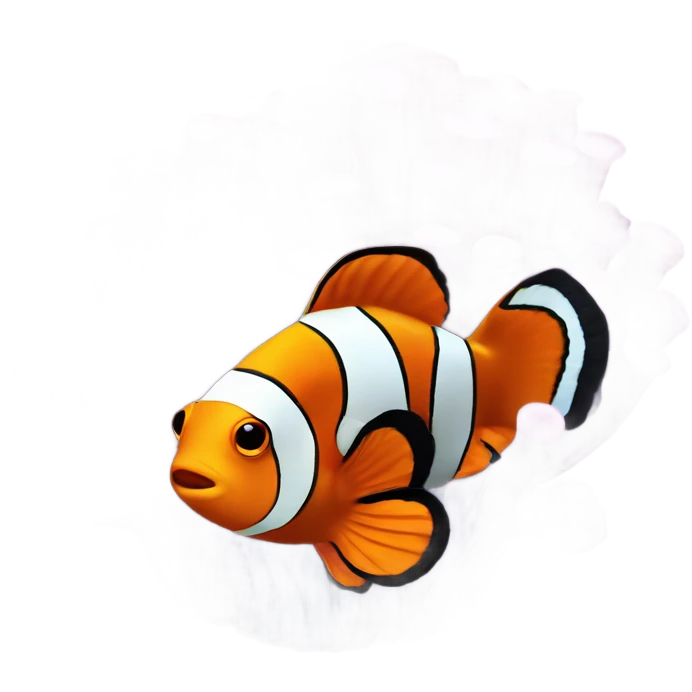 A clown fish sleeping in an anemone  emoji