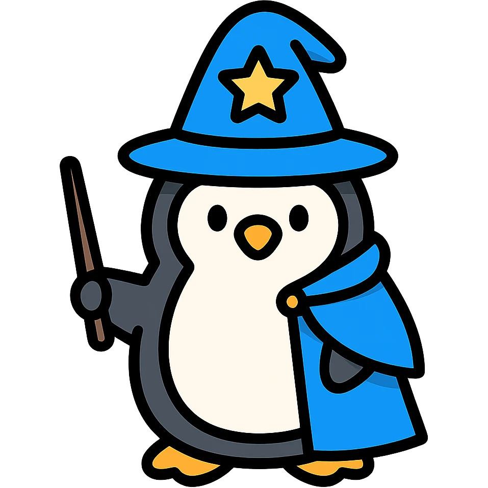 Penguin Wizard emoji