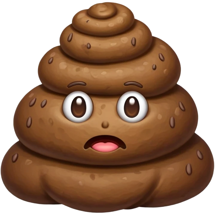 Poop out of butt emoji