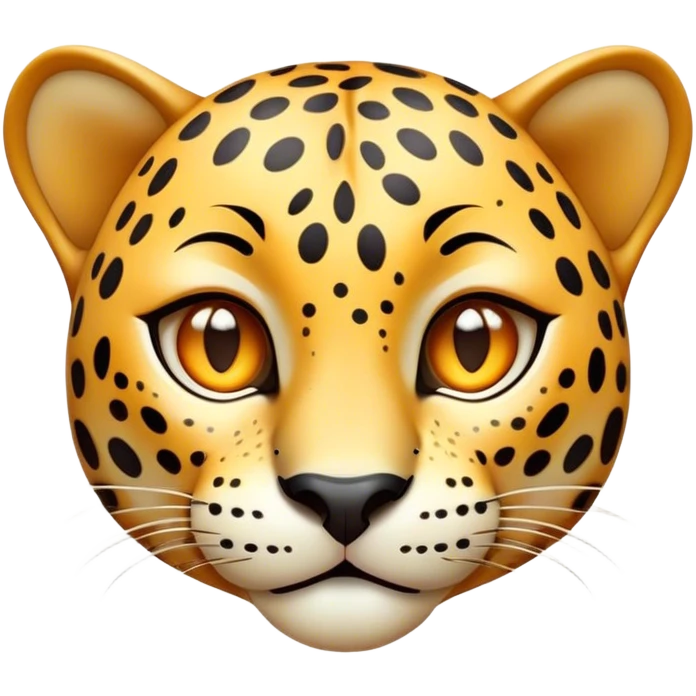 Cinematic Cute Jaguar Portrait Emoji, Head tilted playfully and inquisitively, with a smooth, agile form accented by delicate spotted patterns and round, sparkling eyes full of charm, Simplified yet irresistibly adorable features, highly detailed, glowing with a warm, inviting wild glow, high shine, affectionate and lively, stylized with a touch of whimsical feline grace, soft glowing outline, capturing the essence of a mischievous yet loving jaguar that feels like it could pounce out of the screen into your arms! emoji