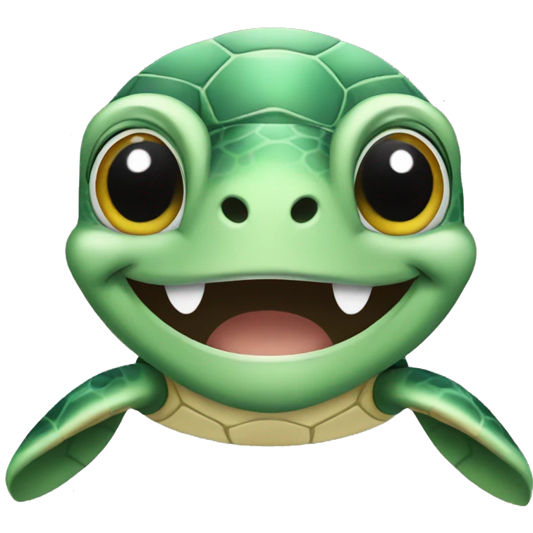 Sea turtle smiling  emoji