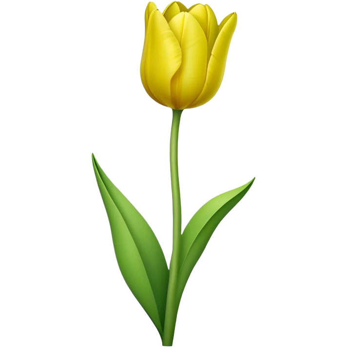 single Tulip Spring Green, straight stem emoji