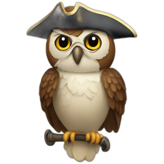 Pirate owl emoji