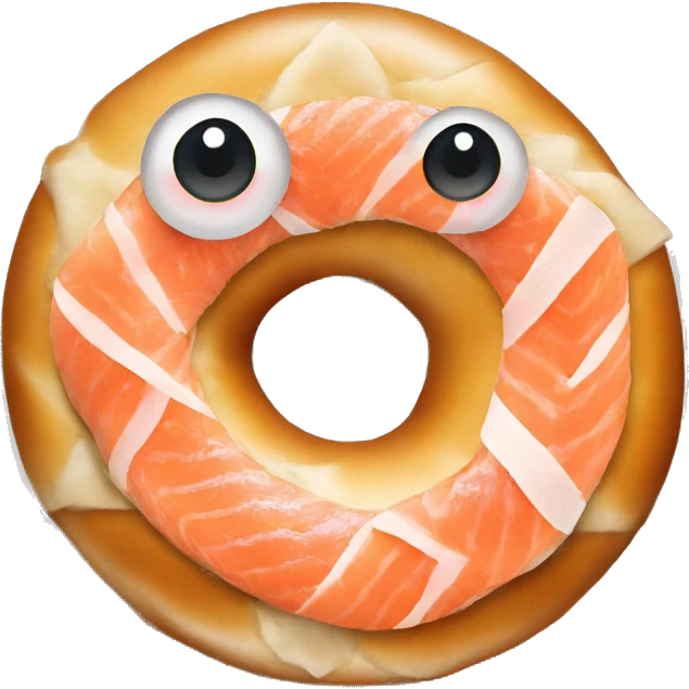 Bagel with salmon  emoji