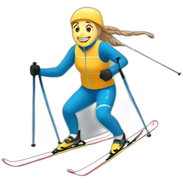 Cross country skiing emoji