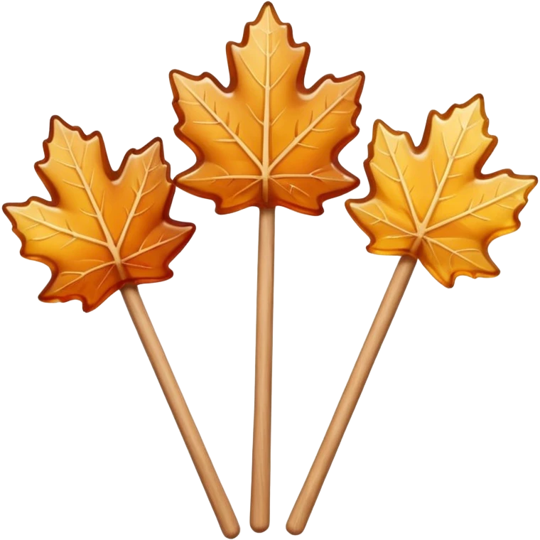 maple taffy on a wooden stick emoji