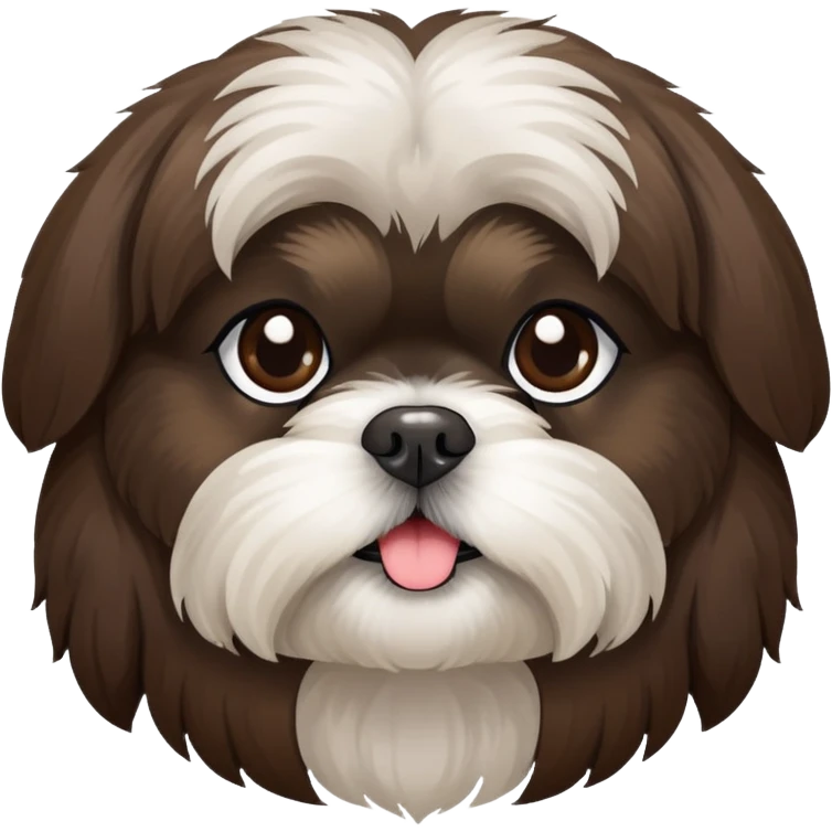 dark brown shih tzu emoji