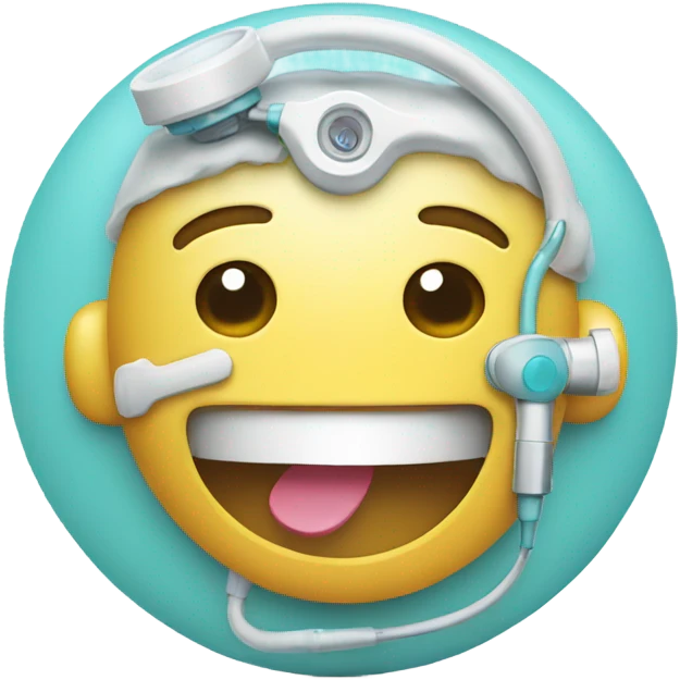 Medical device happy and smiling emoji