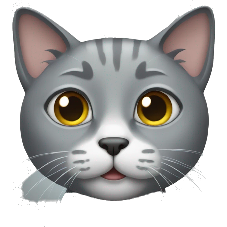 Gray cat emoji