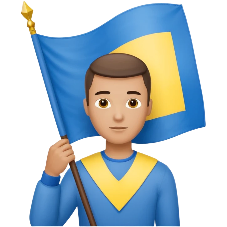The Ukrainian man with flag emoji