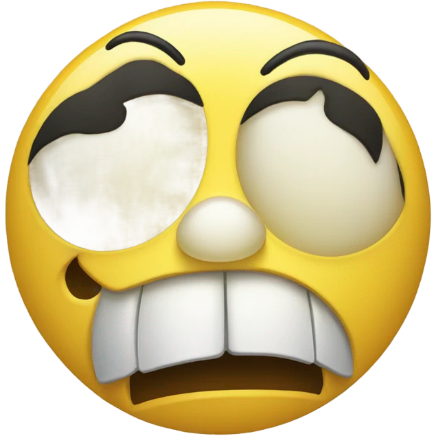 A sick smiley face emoji