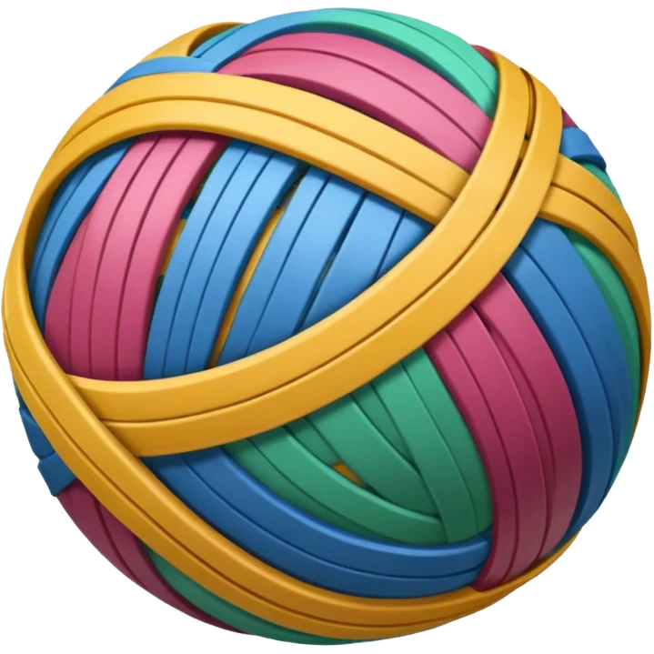 A Rubber Band Ball. emoji