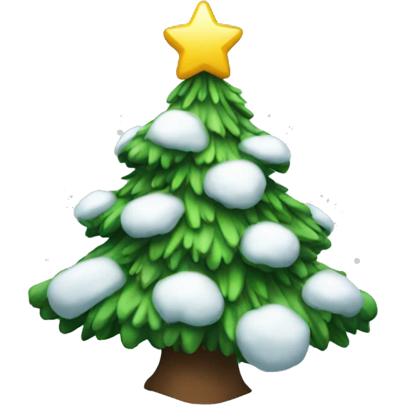 christmas tree with snow  emoji