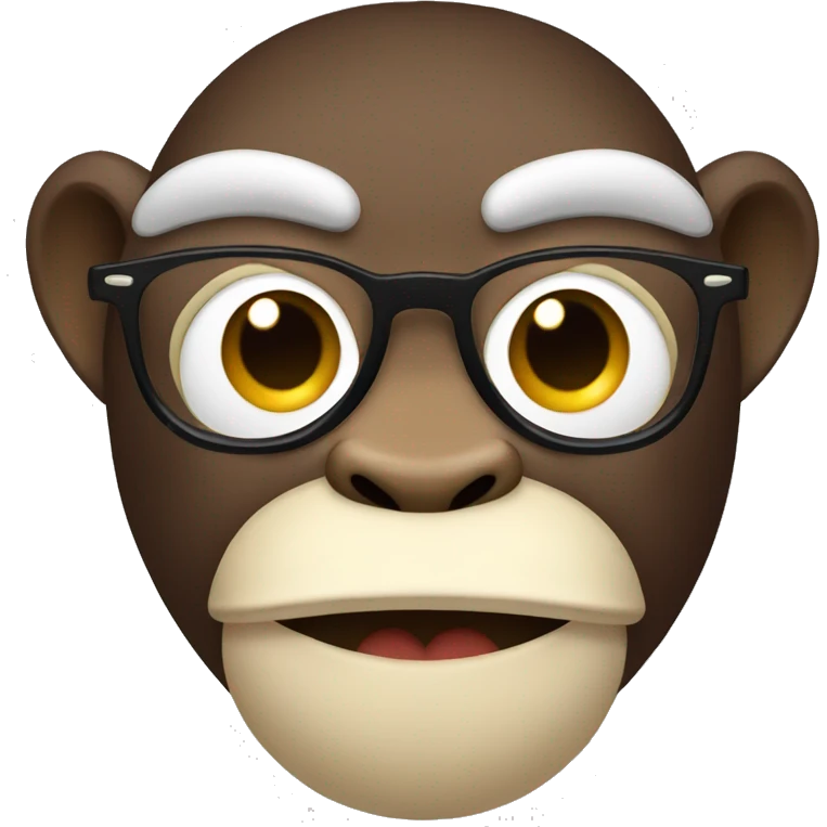 Monkey wearing glasses, fake nose, and fake mustache  emoji