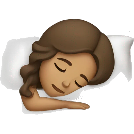 brown hair girl sleeping emoji