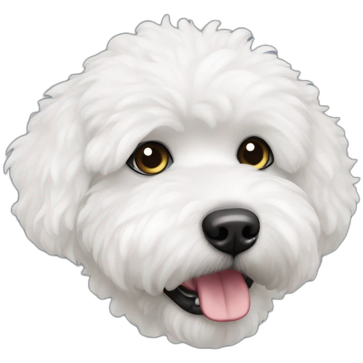 bichon frisé avec un seul oeil emoji