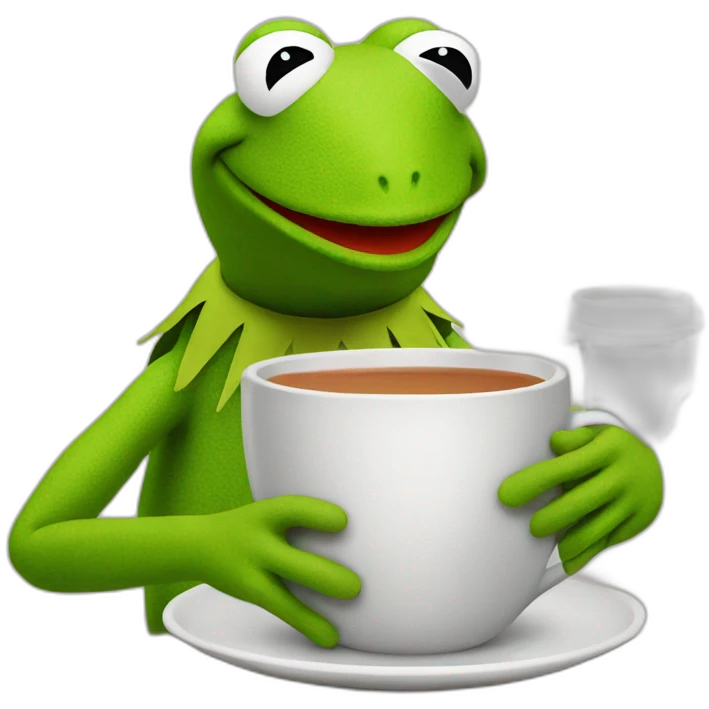 kermit drinks tea emoji