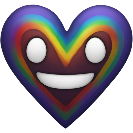 Dark rainbow heart  emoji