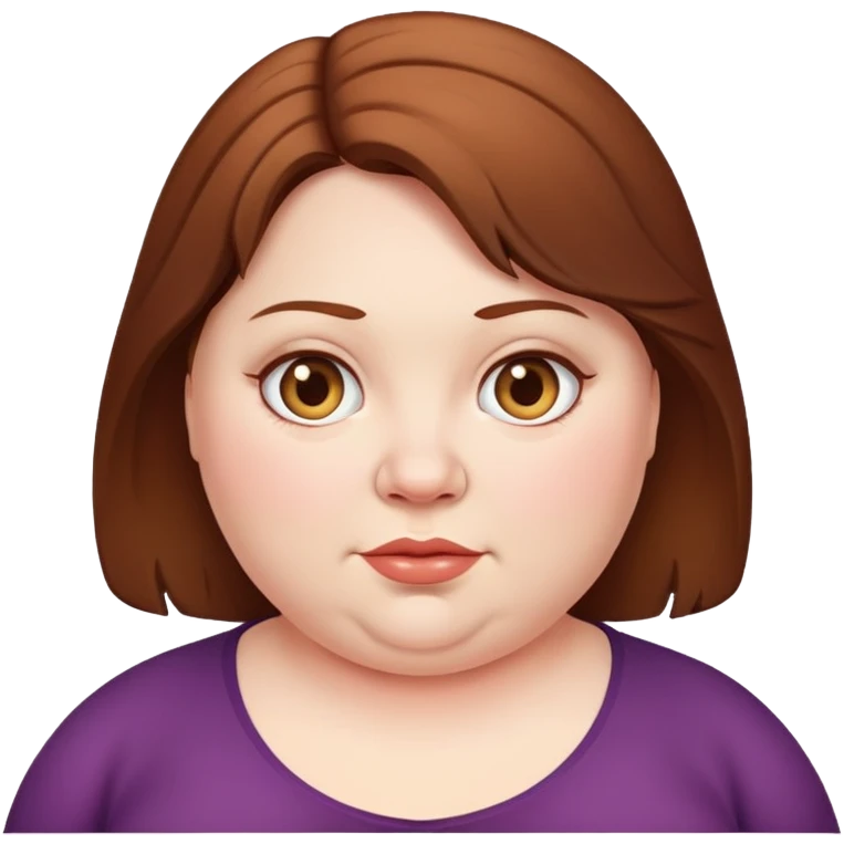 fat white woman with brown hair emoji