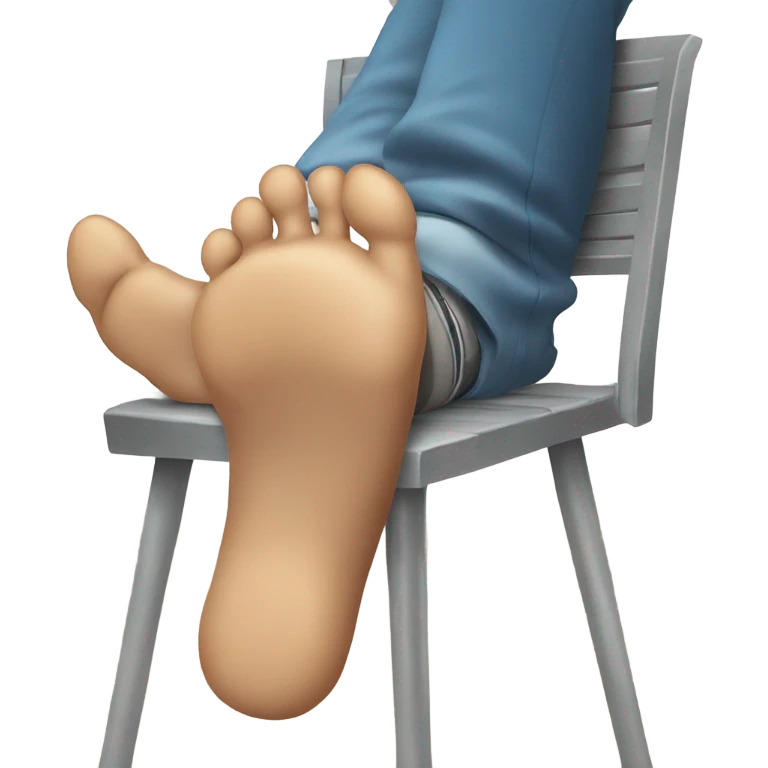 Dangling feet from a chair emoji